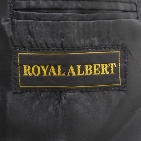 ROYAL ALBERT 3つボタン シングルスーツ 袖口4つボタン A7 L ダークネイビー ストライプ ツータック 春秋 合物 46184 6NA119 | ブランド登録なし | 04