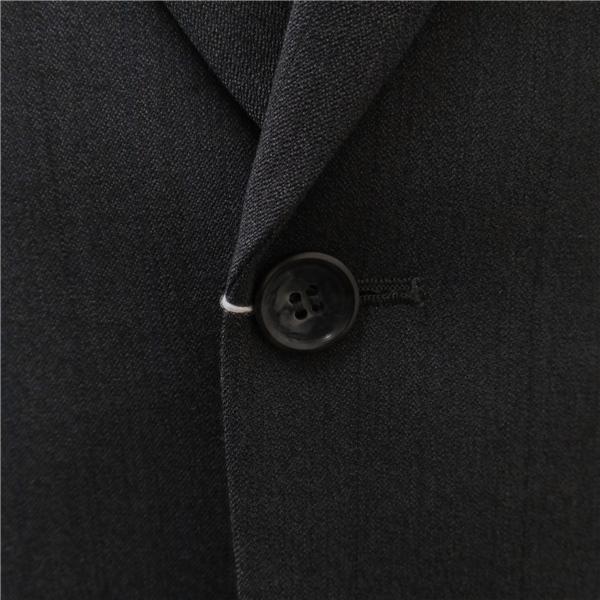 Lucky Bear 2つボタン シングルスーツ 袖口3つボタン AB6 L ダークグレー 暗灰色 ストライプ ワンタック 春秋 合物 353194 6NA120 | ブランド登録なし | 02