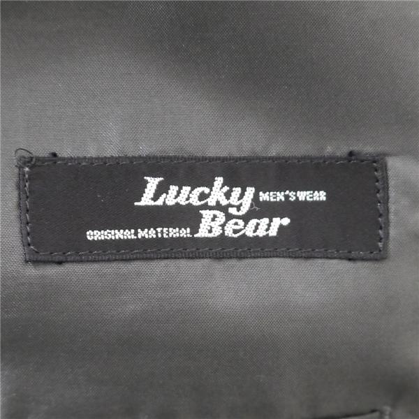 Lucky Bear 2つボタン シングルスーツ 袖口3つボタン AB6 L ダークグレー 暗灰色 ストライプ ワンタック 春秋 合物 353194 6NA120 | ブランド登録なし | 04