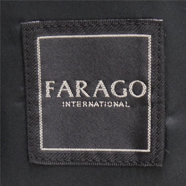 FARAGO 2パンツ 2つボタン シングルスーツ 袖口3つボタン AB4 M ダークグレー ストライプ ツータック 春秋 合物 435402 6NA124 | ブランド登録なし | 04