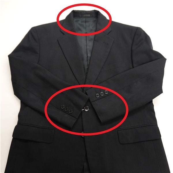 FARAGO 2パンツ 2つボタン シングルスーツ 袖口3つボタン AB4 M ダークグレー ストライプ ツータック 春秋 合物 435402 6NA124 | ブランド登録なし | 06