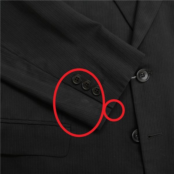 FARAGO 2パンツ 2つボタン シングルスーツ 袖口3つボタン AB4 M ダークグレー ストライプ ツータック 春秋 合物 435402 6NA124 | ブランド登録なし | 08