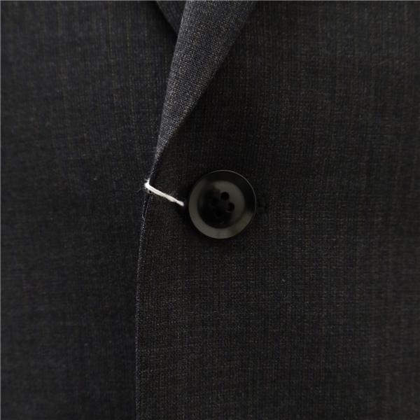 Locarno due 2つボタン シングルスーツ 袖口4つボタン A3 S ダークグレー 暗灰色 ストライプ ノータック 春秋 合物 20243 6NA125 | ブランド登録なし | 02