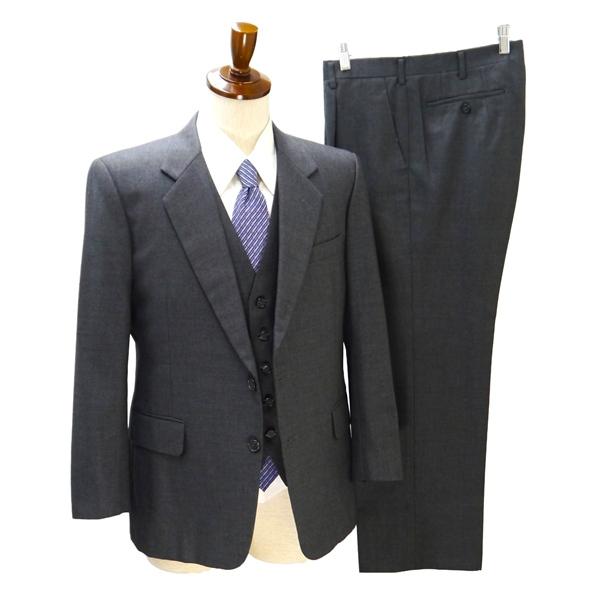 THE MITSUKOSHI ミツコシ 3ピース 2つボタン シングルスーツ 袖口3つボタン AB4 M ダークグレー 暗灰色 ワンタック 春秋冬 6NB001 | ブランド登録なし