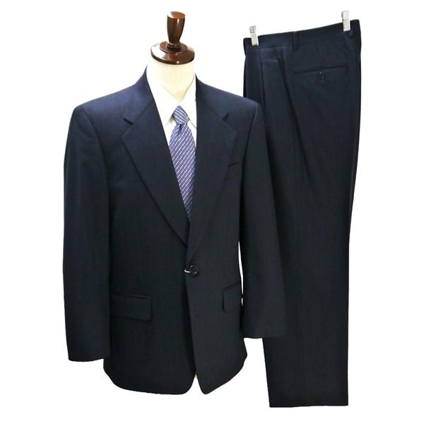 gotairiku 五大陸 2つボタン シングルスーツ AB6 L ダークネイビー ストライプ ツータック 春秋冬 0205 SR GO HA 0102 6NB008 | gotairiku