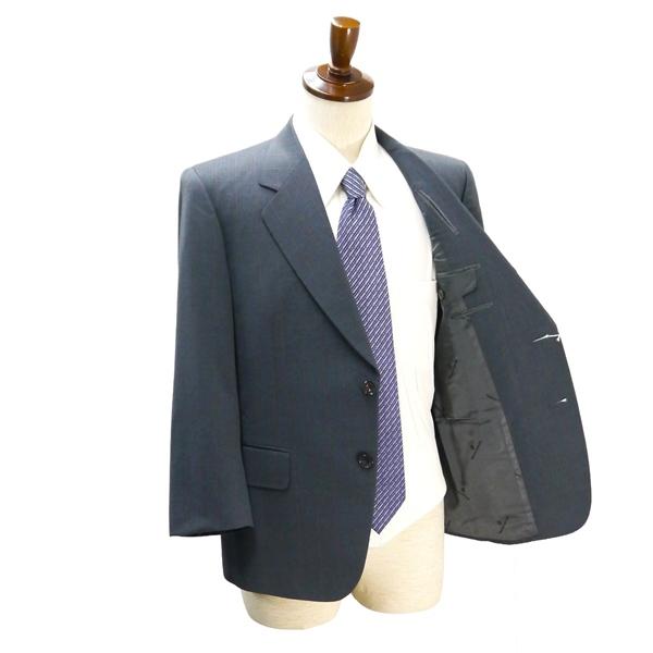 Nazareno Gabrielli 2つボタン シングルスーツ 袖口3つボタン BB3 S 緑がかったダークグレー ストライプ ワンタック 秋冬 6NB013 | ブランド登録なし | 01