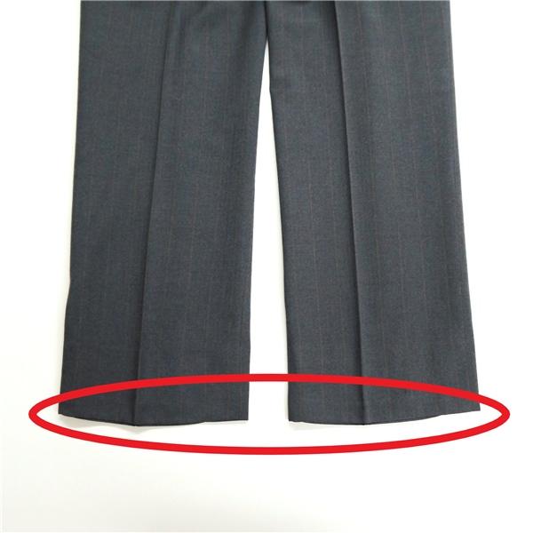 Nazareno Gabrielli 2つボタン シングルスーツ 袖口3つボタン BB3 S 緑がかったダークグレー ストライプ ワンタック 秋冬 6NB013 | ブランド登録なし | 06