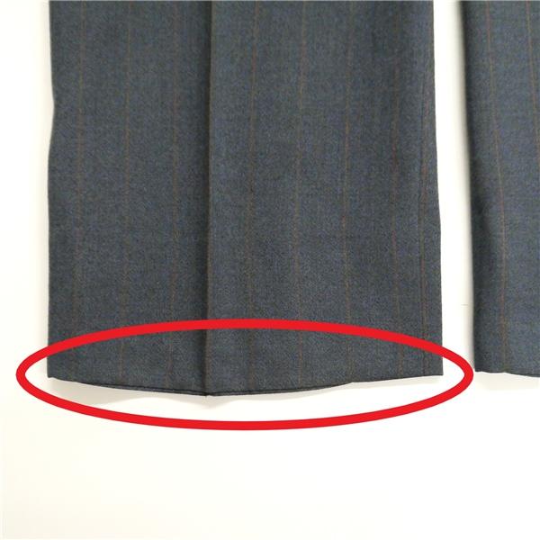 Nazareno Gabrielli 2つボタン シングルスーツ 袖口3つボタン BB3 S 緑がかったダークグレー ストライプ ワンタック 秋冬 6NB013 | ブランド登録なし | 07