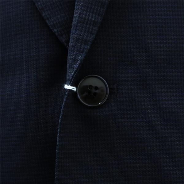 N・E・O・N 2つボタン シングルスーツ 袖口4つボタン YA9 XL ダークネイビー 濃紺色 チェック ノータック 細身 春秋 合物 6NB015 | ブランド登録なし | 02