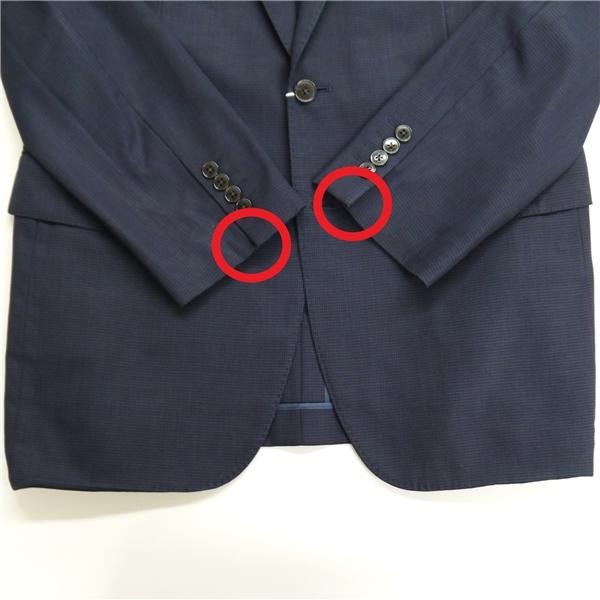 N・E・O・N 2つボタン シングルスーツ 袖口4つボタン YA9 XL ダークネイビー 濃紺色 チェック ノータック 細身 春秋 合物 6NB015 | ブランド登録なし | 05