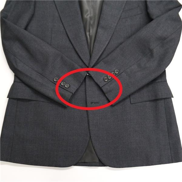 ニューヨーカー 2つボタン シングルスーツ 袖口4つボタン AB6 L ダークグレー 暗灰色 ツータック 春秋冬 PLSBA 431250 6NB025 | NEWYORKER | 05