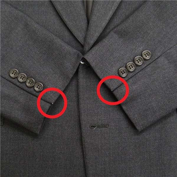 ニューヨーカー 2つボタン シングルスーツ 袖口4つボタン AB6 L ダークグレー 暗灰色 ツータック 春秋冬 PLSBA 431250 6NB025 | NEWYORKER | 06