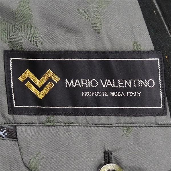MARIO VALENTINO 3ピース 2つボタン シングルスーツ 袖口3つボタン AB3 S ダークグリーン ストライプ ノータック 秋冬 6NB027 | ブランド登録なし | 03