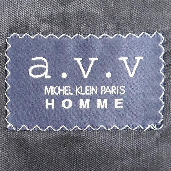 a.v.v HOMME 2つボタン シングルスーツ 袖口4つボタン A5 M ダークグレー 暗灰色 ストライプ ツータック 春秋冬 ASU8W05 6NB029 | ブランド登録なし | 04