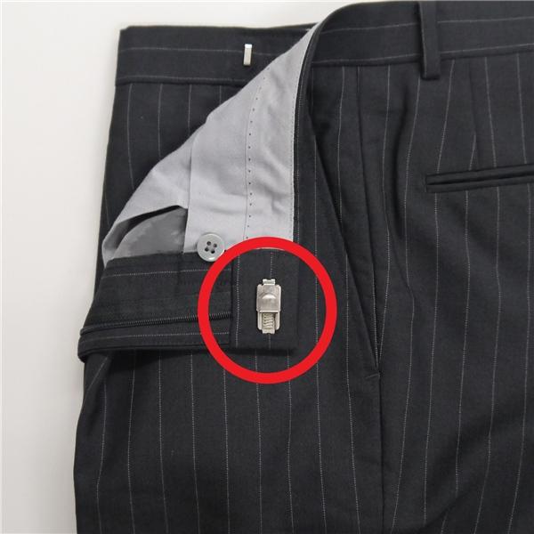 Savile Row セヴィルロウ GUY DORMEUIL 3つボタン シングルスーツ AB6 L ダークグレー ストライプ アジャスター 春秋冬 71T00 6NB031 | ブランド登録なし | 06