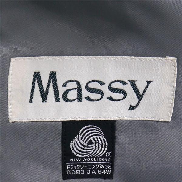 Massy 3ピース 2つボタン シングルスーツ 袖口3つボタン YA5 M グレー シャドーストライプ ノータック 細身 秋冬 1219 6NB033 | ブランド登録なし | 04