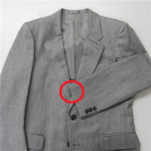 Massy 3ピース 2つボタン シングルスーツ 袖口3つボタン YA5 M グレー シャドーストライプ ノータック 細身 秋冬 1219 6NB033 | ブランド登録なし | 05