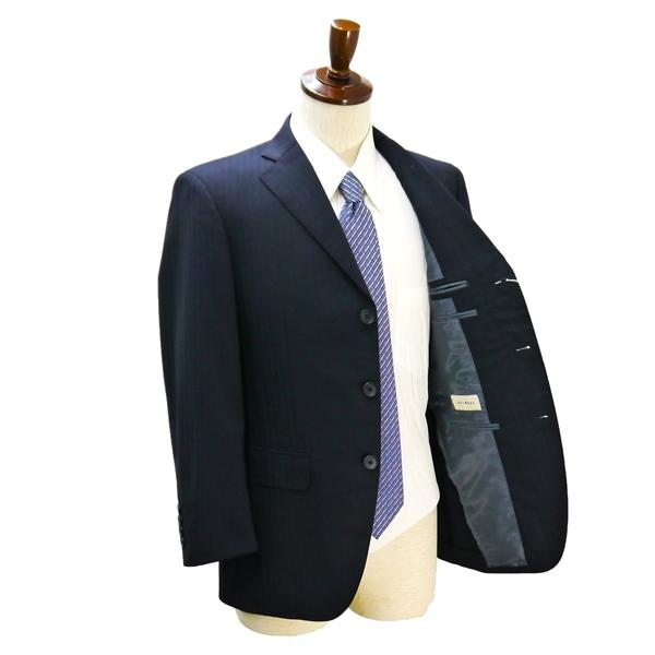 INTIMAGE 3つボタン シングルスーツ 袖口4つボタン A4 S ダークネイビー シャドーストライプ ワンタック 春夏 4811215 6NB048 | ブランド登録なし | 01