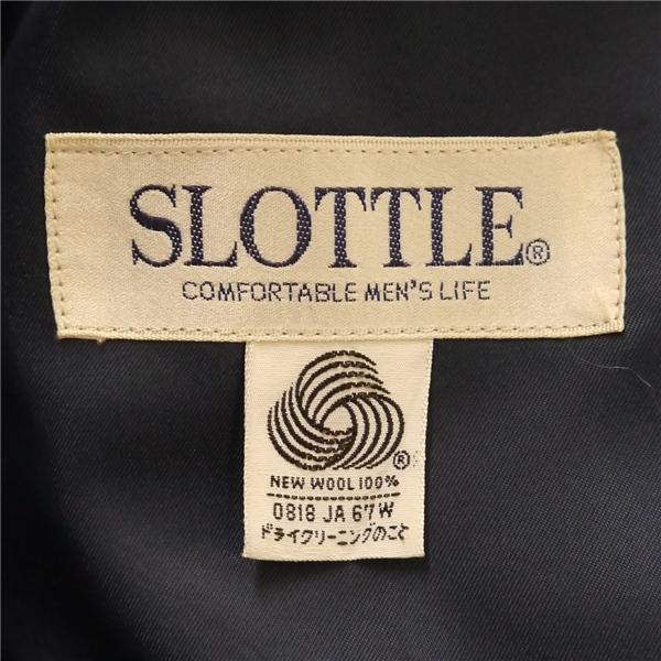 SLOTTLE スロットル 3ピース 2つボタン シングルスーツ 袖口3つボタン A7 L ダークネイビー 濃紺色 ノータック 秋冬 6562 6NB058 | ブランド登録なし | 04