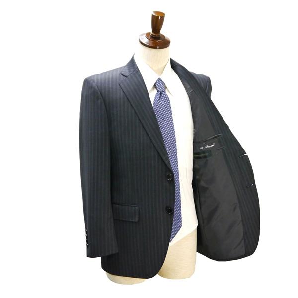 STUDIO by D'URBAN ダーバン REDA 2つボタン シングルスーツ AB4 M ダークグレー ストライプ 春秋 合物 4006200222-97 6NB059 | D'URBAN | 01