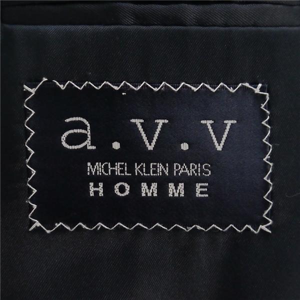 a.v.v HOMME 2つボタン シングルスーツ 袖口4つボタン A5 M ダークグレー ストライプ ツータック 春秋冬 288801-21 6NB060 | ブランド登録なし | 04
