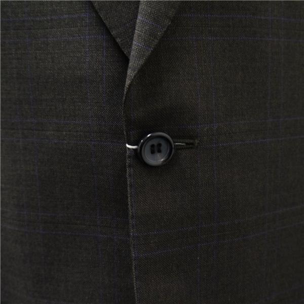 CANALI イタリア製 2つボタン シングルスーツ XL AB8 ダークブラウン 濃茶色 チェック ツータック 春秋冬 A13220/32 6NB064 | ブランド登録なし | 02