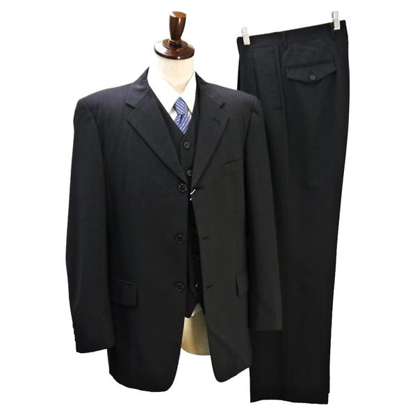 MODA RITORNO 3ピース 3つボタン シングルスーツ YA9 XL ダークグレー 暗灰色 ストライプ ツータック 春秋冬 1927206 6NB065 | ブランド登録なし