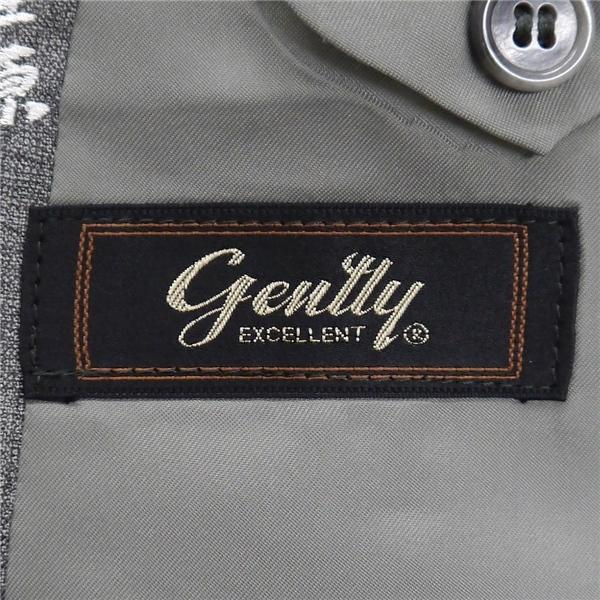 gently ジェントリー 2つボタン シングルスーツ 袖口3つボタン A4 S グレー 灰色 ストライプ ワンタック 春秋 合物 36080 6NB072 | ブランド登録なし | 04