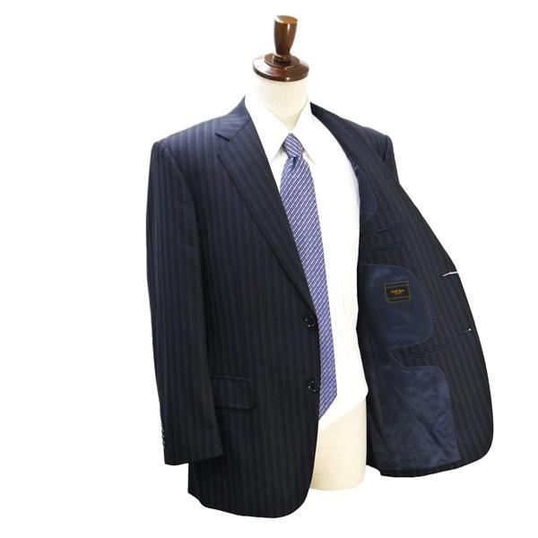 Savile Row セヴィルロウ GUY DORMEUIL 2つボタン シングルスーツ AB5 M ダークネイビー アジャスター 春秋 合物 111288 6NB080 | ブランド登録なし | 01