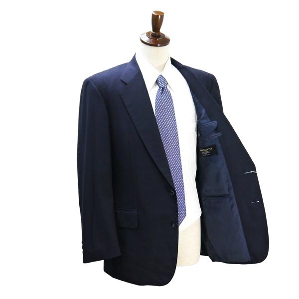 MORABITO 2つボタン シングルスーツ 袖口3つボタン YA9 XL ダークネイビー 濃紺色 ツータック 細身 春秋 合物 6NB081 | ブランド登録なし | 01