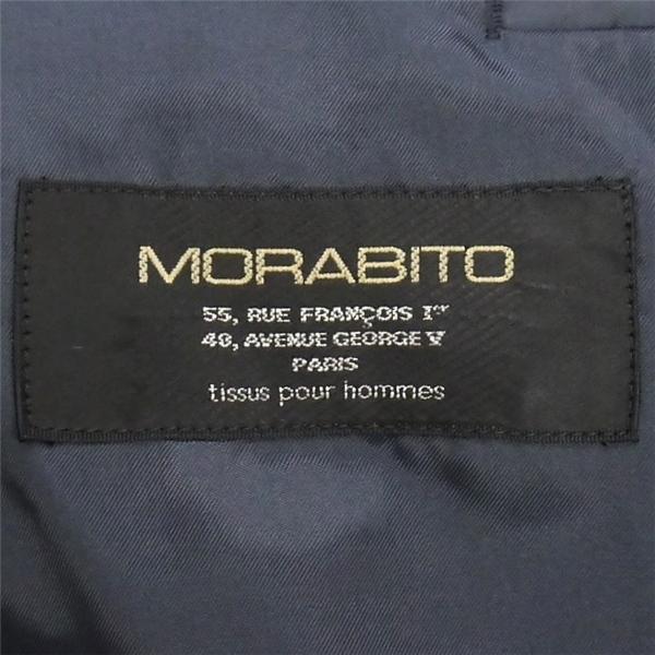 MORABITO 2つボタン シングルスーツ 袖口3つボタン YA9 XL ダークネイビー 濃紺色 ツータック 細身 春秋 合物 6NB081 | ブランド登録なし | 04