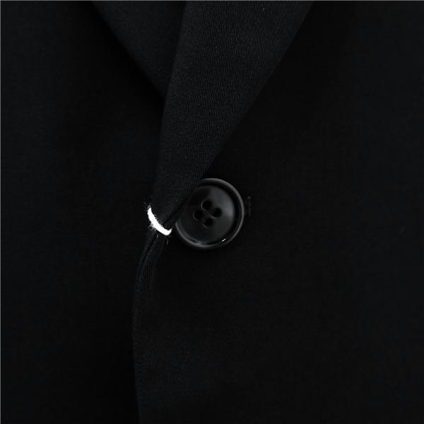 C.D.K SUPER TEX 2つボタン シングルスーツ AB5 M ブラック ワンタック ウエストアジャスター フォーマル 春秋 合物 25100 6NB083 | ブランド登録なし | 02