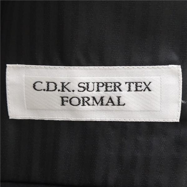 C.D.K SUPER TEX 2つボタン シングルスーツ AB5 M ブラック ワンタック ウエストアジャスター フォーマル 春秋 合物 25100 6NB083 | ブランド登録なし | 04