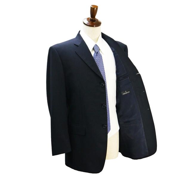 APPARENZA 3つボタン シングルスーツ 袖口4つボタン A6 M ダークネイビー 濃紺色 ツータック 春秋 合物 516559F-20 6NB084 | ブランド登録なし | 01