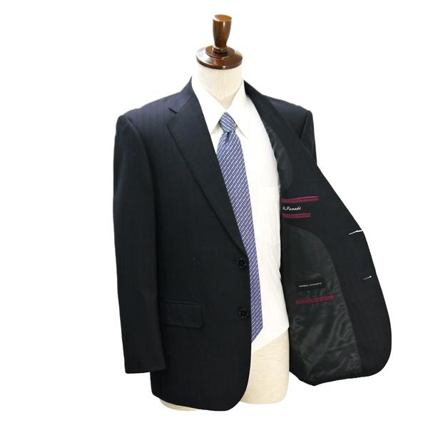 KANSAI YAMAMOTO 2パンツ 2つボタン シングルスーツ AB5 M ダークグレー シャドーストライプ ワンタック 春秋冬 272-97 6NB085 | ブランド登録なし | 01