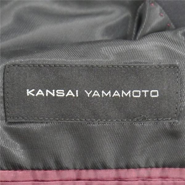 KANSAI YAMAMOTO 2パンツ 2つボタン シングルスーツ AB5 M ダークグレー シャドーストライプ ワンタック 春秋冬 272-97 6NB085 | ブランド登録なし | 04