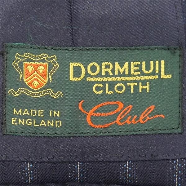 DORMEUIL Club 2つボタン シングルスーツ 袖口3つボタン AB4 M ダークネイビー 濃紺色 ストライプ ワンタック 春秋冬 6NB090 | ブランド登録なし | 04