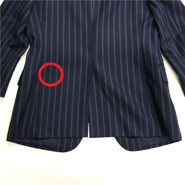 DORMEUIL Club 2つボタン シングルスーツ 袖口3つボタン AB4 M ダークネイビー 濃紺色 ストライプ ワンタック 春秋冬 6NB090 | ブランド登録なし | 05