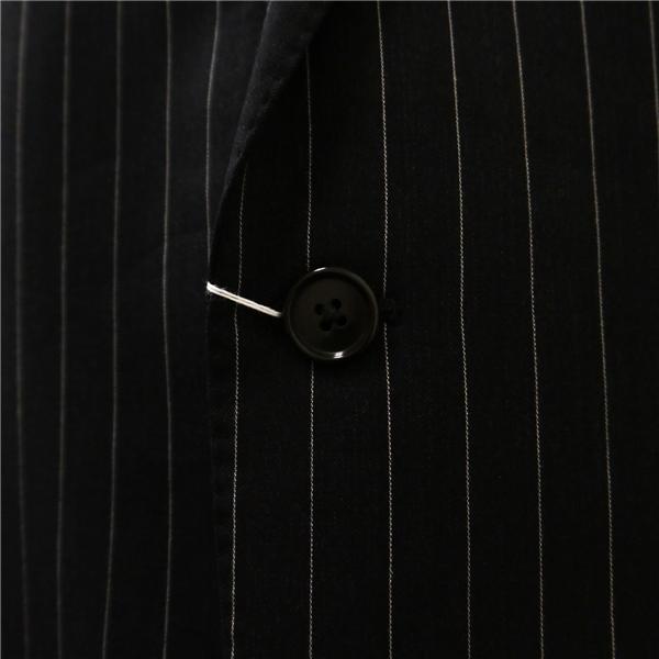 Mr.JUNKO 2つボタン シングルスーツ 袖口4つボタン AB6 L ダークグレー ストライプ ノータック 本切羽 春秋冬 A811502 6NB095 | ブランド登録なし | 02