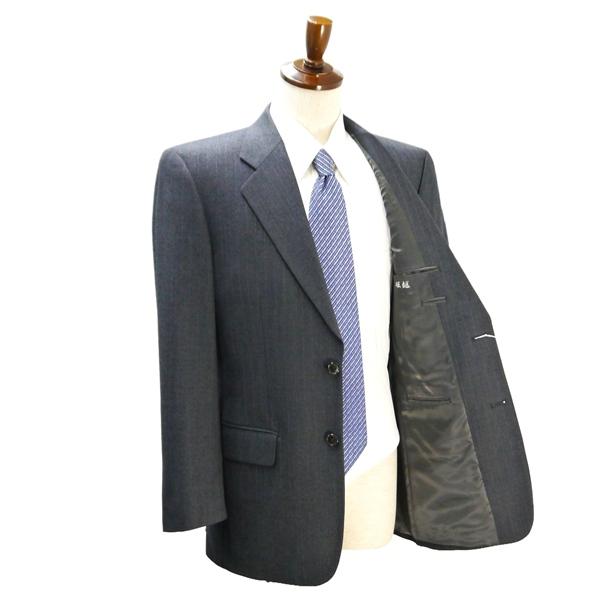 gotairiku 五大陸 2つボタン シングルスーツ AB7 L ダークグレー 暗灰色 ストライプ ツータック 春秋冬 SR GO KA 5102 6NB096 | gotairiku | 01