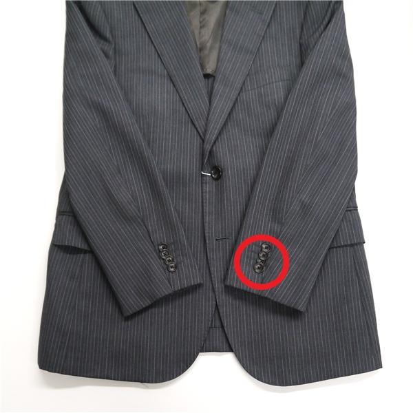 CHRISTIAN ORANI 2パンツ 2つボタン シングルスーツ AB4 M ダークグレー ストライプ ワンタック 春秋 合物 YCBK43137-43 6NB099 | ブランド登録なし | 05