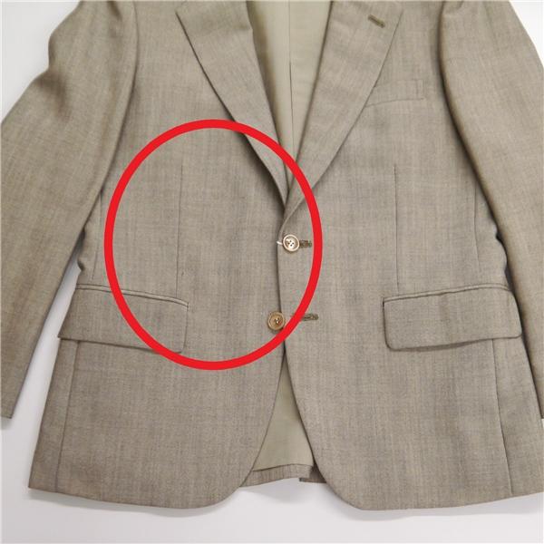 THE CHIC ザシック 3ピース 2つボタン シングルスーツ 袖口3つボタン BB4 M ベージュ 薄茶色 ノータック ゆったり 春秋冬 6NB100 | ブランド登録なし | 06