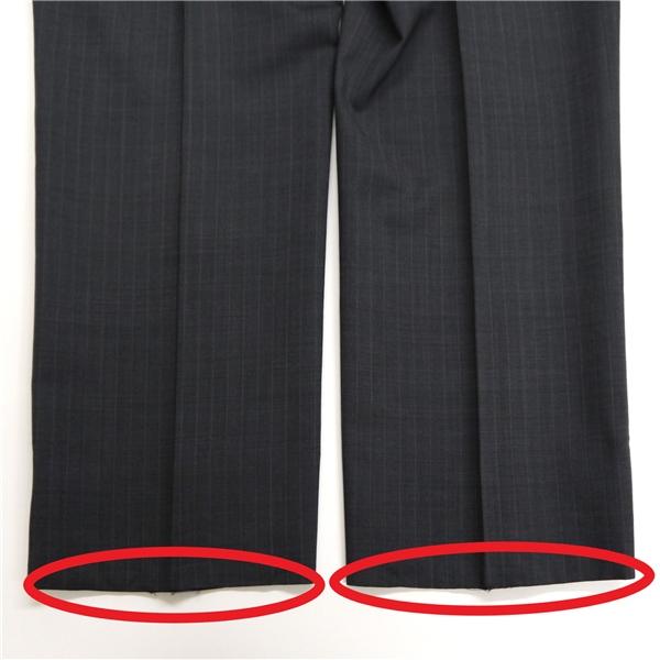 MATSUYA GINZA 2つボタン シングルスーツ 袖口4つボタン BB5 L ダークネイビー ストライプ ワンタック 春秋 合物 6NB107 | ブランド登録なし | 07