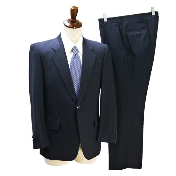 LORITTI FINTEX of LONDON 2つボタン シングルスーツ 袖口3つボタン AB5 M ダークネイビー 濃紺色 ワンタック 春秋 合物 6NB111 | ブランド登録なし