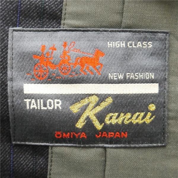 TAILOR Kanai 2つボタン シングルスーツ 袖口3つボタン A3 S ダークネイビー 濃紺色 ストライプ ワンタック 本切羽 春秋冬 6NB116 | ブランド登録なし | 03