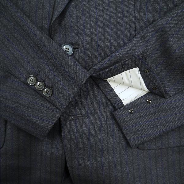 TAILOR Kanai 2つボタン シングルスーツ 袖口3つボタン A3 S ダークネイビー 濃紺色 ストライプ ワンタック 本切羽 春秋冬 6NB116 | ブランド登録なし | 04