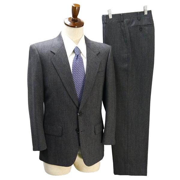 ダーバン 2つボタン シングルスーツ 袖口3つボタン YA3 S ダークグレー ストライプ ノータック 細身 秋冬 D510139-96 6NB119 | D'URBAN