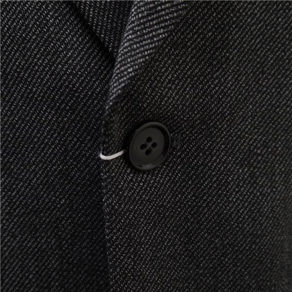 ダーバン 2つボタン シングルスーツ 袖口3つボタン YA3 S ダークグレー ストライプ ノータック 細身 秋冬 D510139-96 6NB119 | D'URBAN | 02