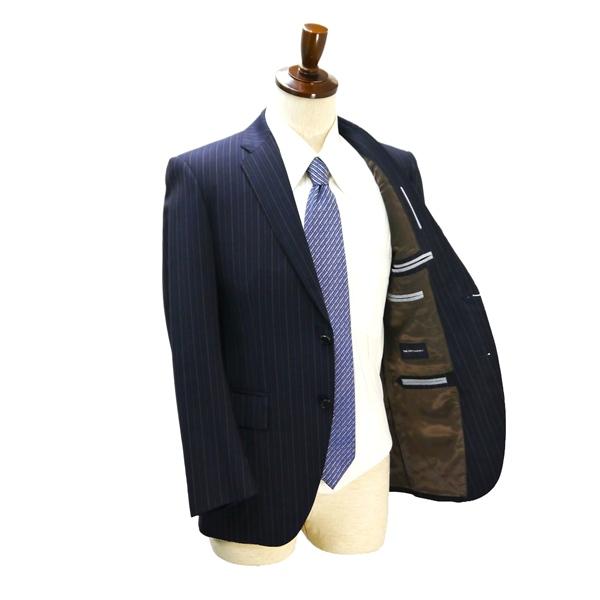スーツカンパニー ALPE SOLIVO 2つボタン シングルスーツ Y5 M ダークネイビー ストライプ 本切羽 春秋 合物 0586851 6NB124 | ブランド登録なし | 01