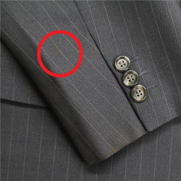 TAILOR Kanai テイラーカナイ 2つボタン シングルスーツ 袖口3つボタン YA3 S グレー ストライプ ワンタック 細身 春秋冬 6NB127 | ブランド登録なし | 04